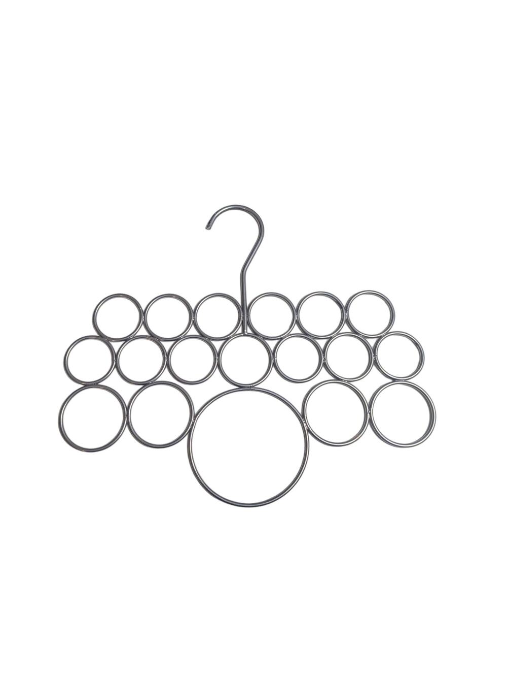 18 Hole Scarf or Tie Hanger Organizer Silver Color